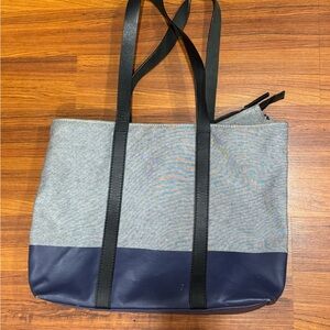 Everlane Gray and Navy Tote Bag